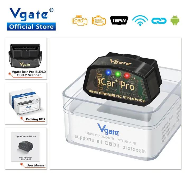 Vgate iCar Pro elm327 V2.3 OBD 2 OBD2 outils de diagnostic de voiture WIFI Bluetooth 4.0 pour Androi