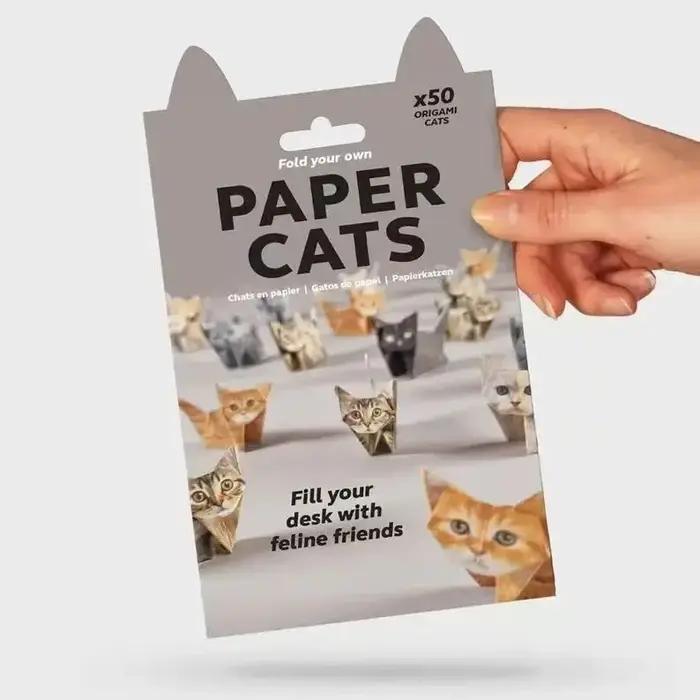 Kit d'origami géométrique créatif DIY pour enfants - Modèles d'animaux semi-finis Chat & Chien avec