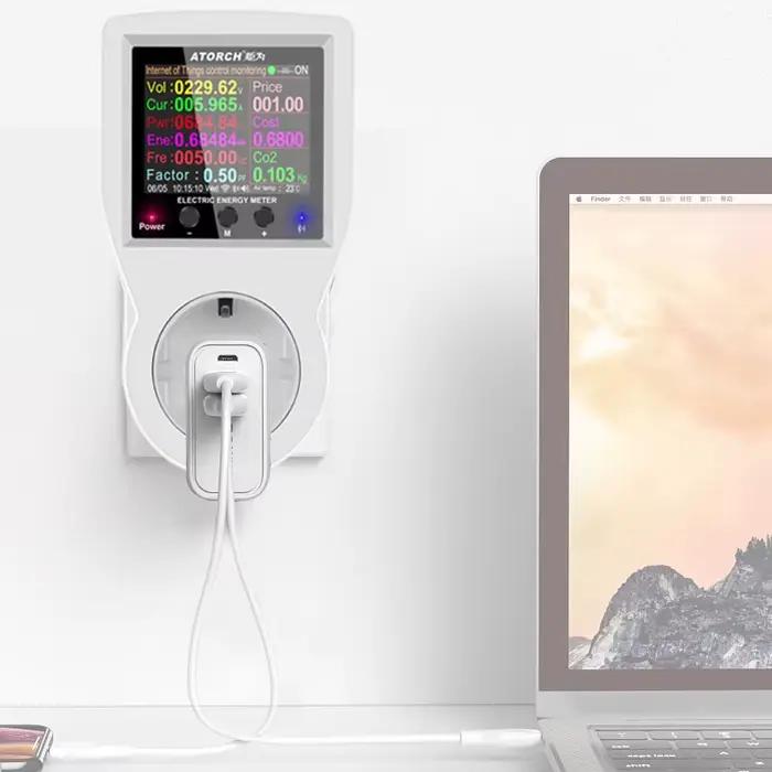 AC 220V Tuya Smart Life WiFi prise numérique fréquence de puissance compteur d'énergie contrôleur de