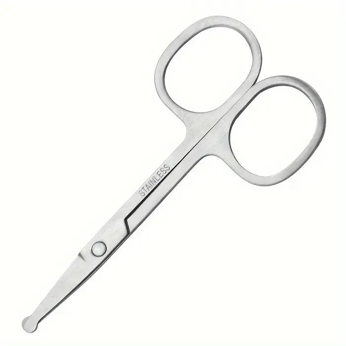 Ciseaux de coupe à tête ronde de précision-coupe de toilettage des poils du nez