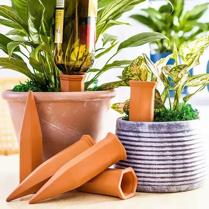 2 paquets, piquets d'arrosage automatique pour plantes, dispositifs d'arrosage automatique pour plan