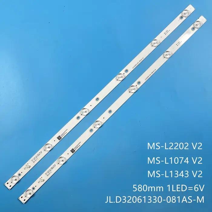 Bandes de rétroéclairage LED pour téléviseurs MS-L1343 L2202 L1074 V2 V1 V2 JL.D 32061330 -081AS-M p