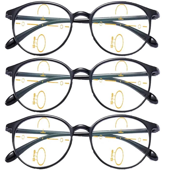 Lunettes de lecture progressives multifocales en titane ultralégères pour hommes et femmes, anti-lum
