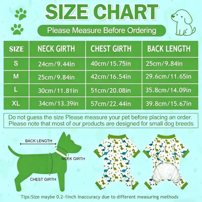 Pyjama de récupération pour chien après chirurgie – Combinaison légère et adorable pour animaux de compagnie
