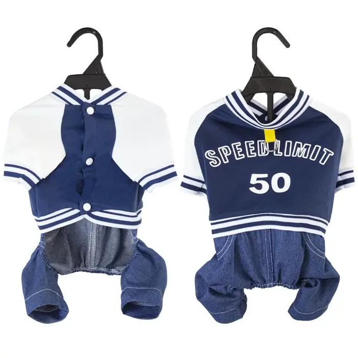Veste de combinaison pour chien avec pantalon en jean