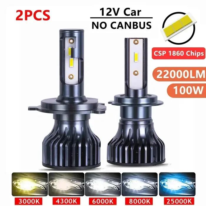 Phare de voiture CSP 32000LM 160W H4 LED H7 Canbus H1 H3 H8 H11 9005 9006 9007 880 8000K 6000K