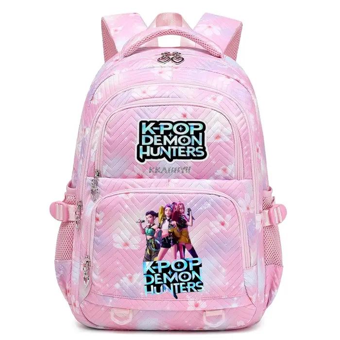 KPop Demon Hunters Sac à dos imperméable de grande capacité pour femmes et filles, sac à dos léger p