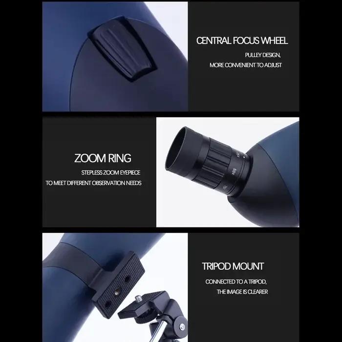 Spotting scope 25-75x70 HD zoom monoculaire - Télescope BAK7 étanche observation tir ornithologie