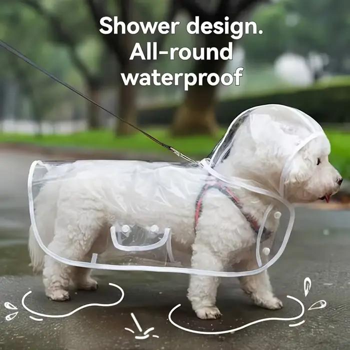 Impermeable Transparent pour Chien de Petite et Moyenne Taille pour Promenades Pluvieuses et Sécurité Visuelle Occasions Spéciales