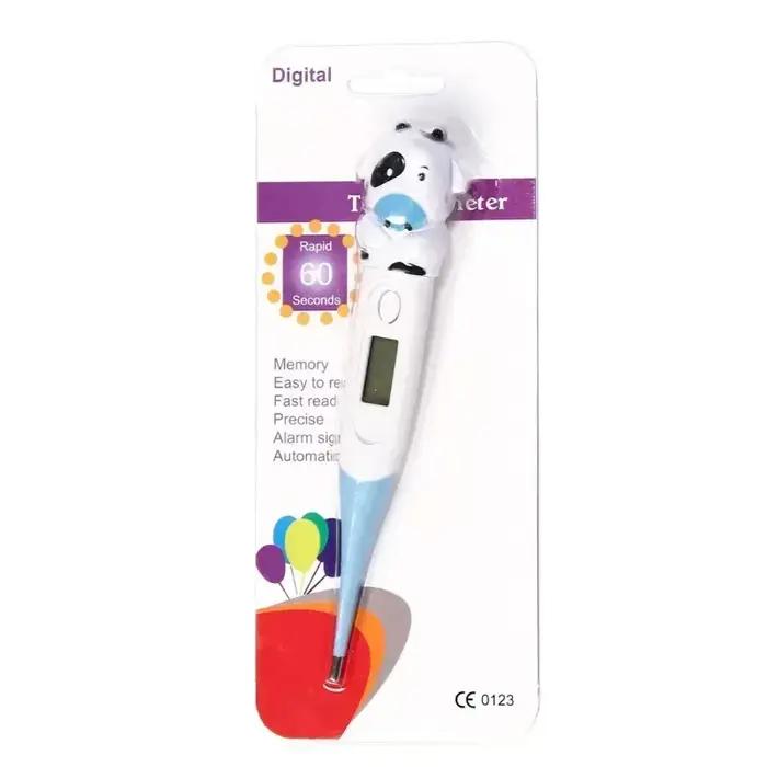 Thermomètre électronique professionnel LED pour chien et chat thermomètre sec et humide outil d'équipement médical pour animaux de compagnie avec affichage et fonction d'invite sonore pour surveillance facile et précise