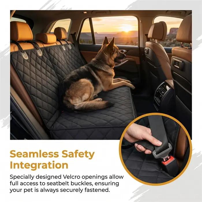 Housse de siège de voiture imperméable pour chien avec accoudoir central