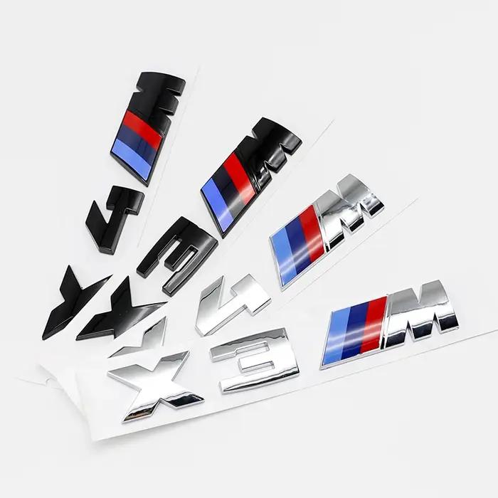 Emblème de coffre de voiture ABS pour BMW X3M X2M X5M M6 X4M en Argent ou Noir Style31 à Style38 Accessoires de Tuning Auto Occasions Spéciales