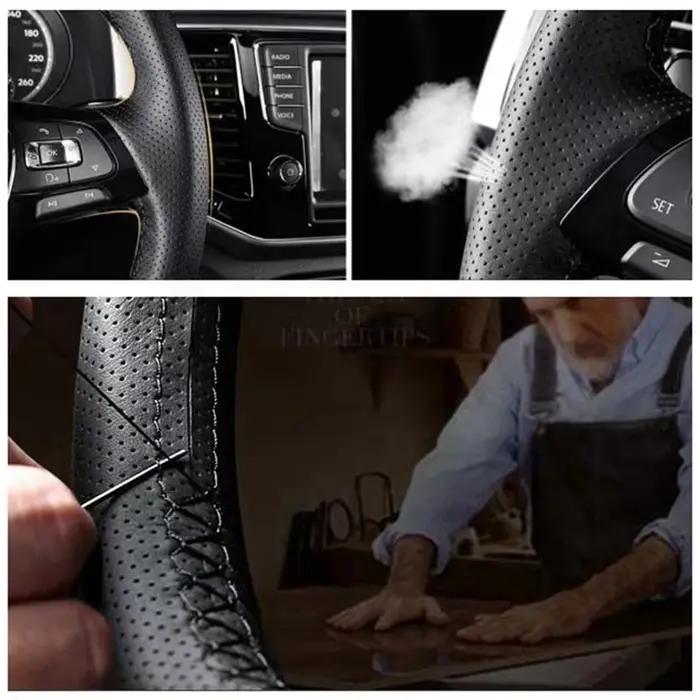 Juste de volant de voiture en similicuir PU pour Audi, A4, S4, 2005-2012, Horizon Dock, A8, S8, 2007