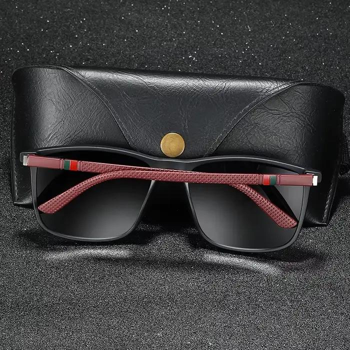 Lunettes de soleil polarisées carrées de luxe pour hommes et femmes, Vintage, à la mode, pour voyage