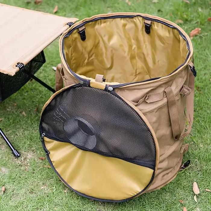 Poubelle de camping pliable