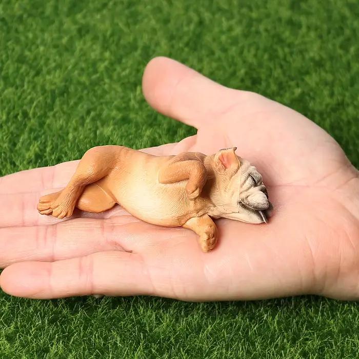 Figurines de chiens de compagnie simulés, bulldog, pomeranian, corgi, mini statues de chiots, décoration artisanale scolaire pour enfants, ornement DIY