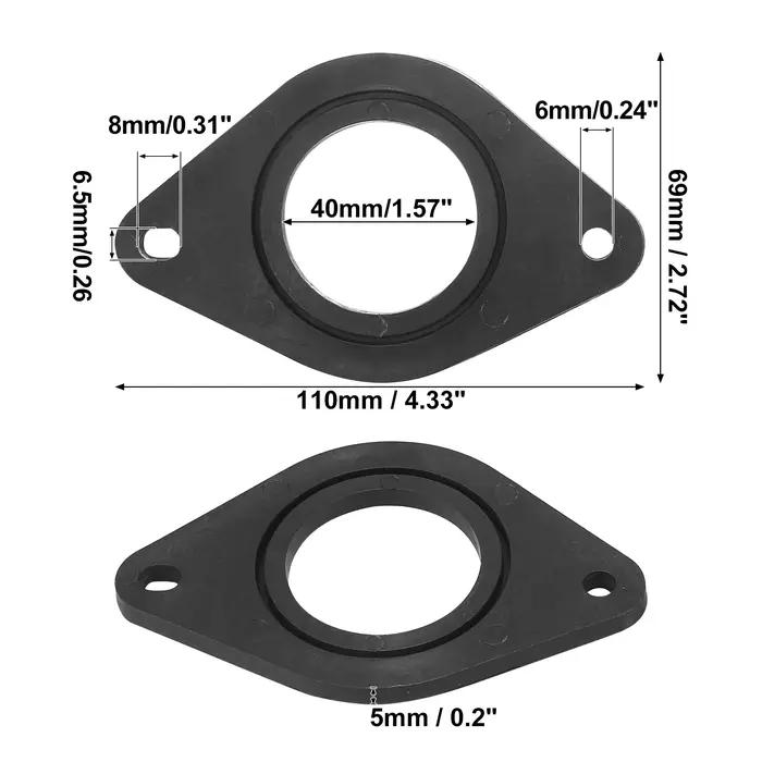 Uxcell 2 pièces en plastique noir Auto voiture Tweeter haut-parleur montage adaptateur support annea