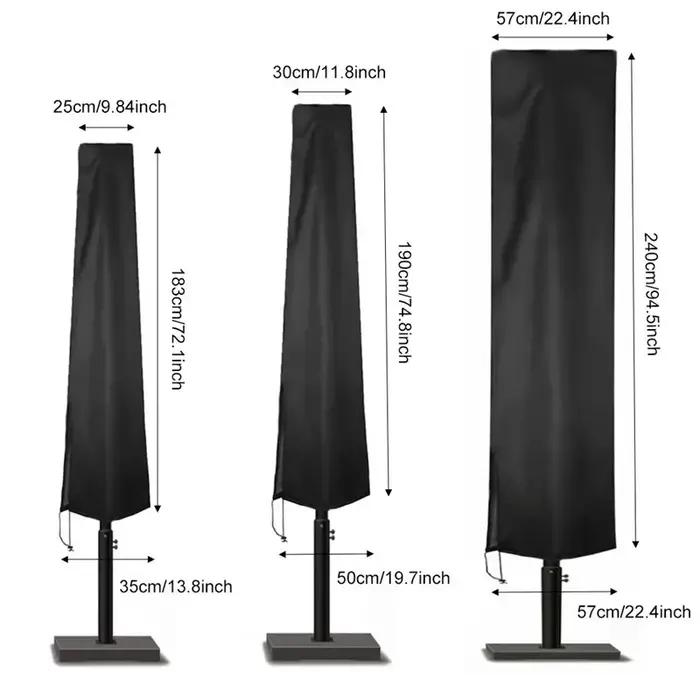 Couverture de Parasol d'extérieur en tissu Oxford imperméable, 6 tailles, imperméable, résistant aux