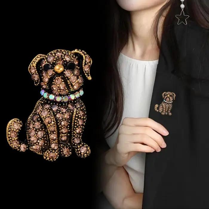 Broche vintage en forme d'animal mignon pour hommes et femmes