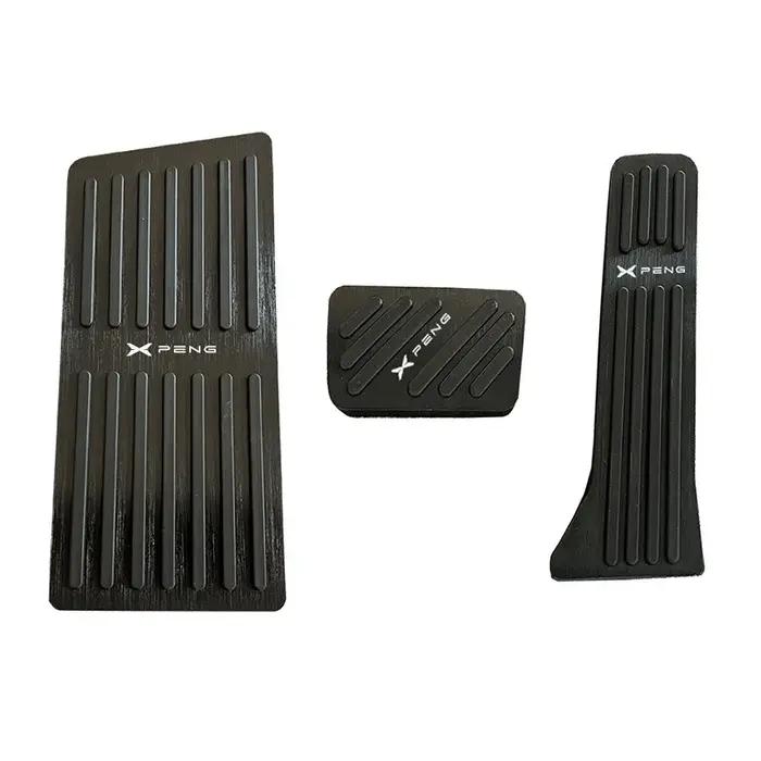 Pour jeu de pédales XPENG G6 Premium 2025-couvercles de pédales d'accélérateur, de frein et de repose-pieds antidérapants en acier inoxydable