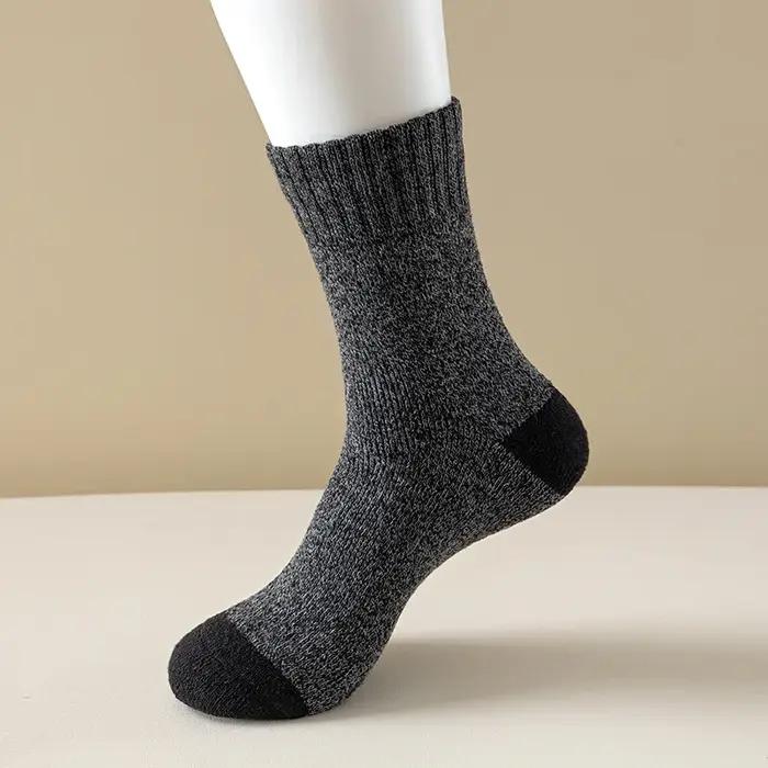 5 paires chaussettes chasse laine mérinos - Randonnée hivernale confort thermique