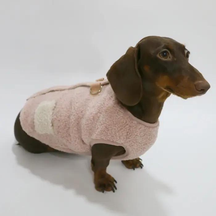 Wiener-Sweat-shirt chaud à manches courtes Blaireau, saucisse berbère, sourire, glaçure rose et marron, teckel, chiots à rélules, hiver