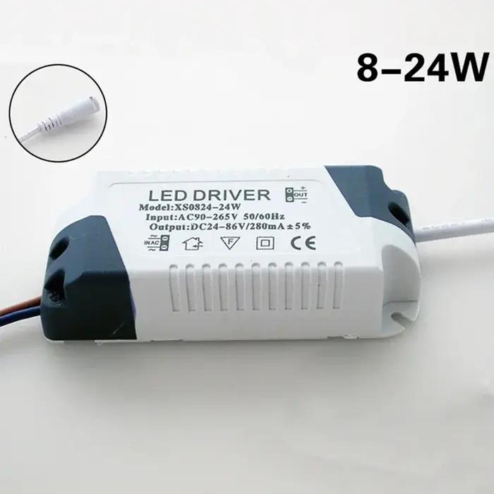 Pilote LED AC 8-18W/8-24W, adaptateur d'alimentation, panneau d'alimentation électrique étanche, tra