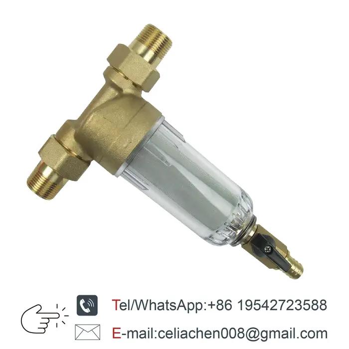 Filtre d’eau Préfiltration Maison Entière Débit 4000LH Acier Inoxydable 40 Microns Rétrolavage Installation Tuyauterie Connexion 1 2 3 4 1 Pouce
