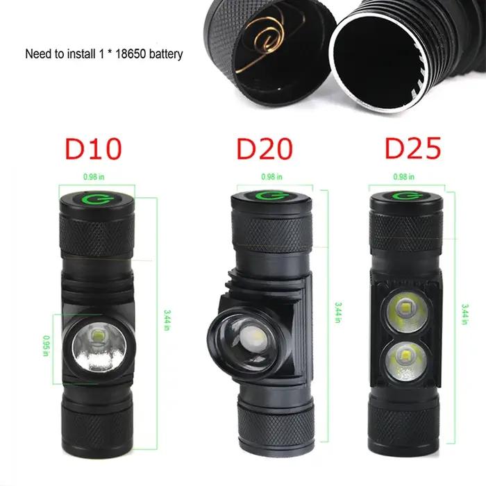 UiT-Lampe de poche LED pour sauna, batterie aste 18650, torche de travail Tiki, lampe de poche pour
