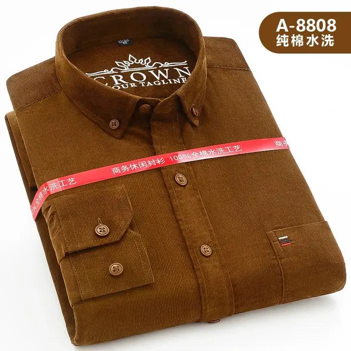 Chemise en velours côtelé 100% coton pour hommes
