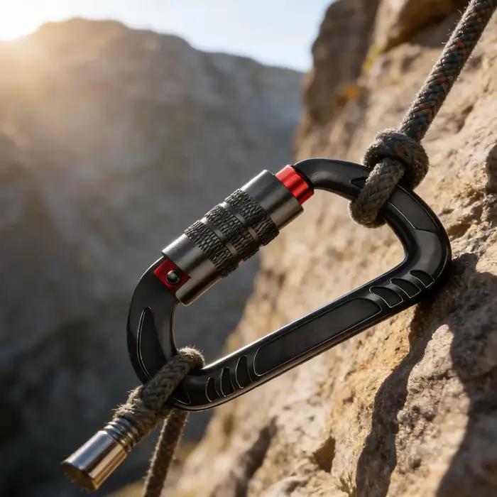 Mousqueton robuste en aluminium pour escalade randonnée camping laisse de chien porte-clés hamacOutdoorAdventureGear