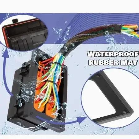 Boîte de relais étanche 12V-24V pour accessoires de voiture convertibles avec mise à niveau des fusibles pré-câblés et boîte à fusibles à relais à 6 voies