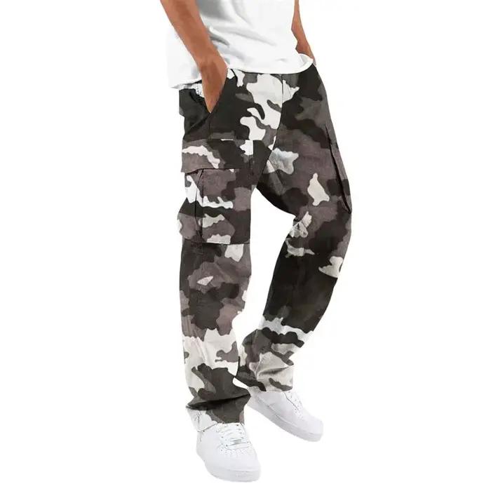 Salopette camouflage homme 2024 mode outdoor vêtement de chasse pantalon droit corde