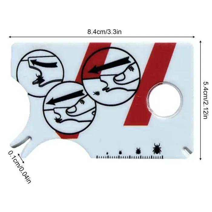 Collier pour chiens avec carte à tiques multifonctionnelle et loupe pour protection contre les tiques en élasthanne白色