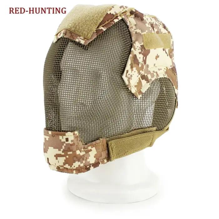 Masque Airsoft masque complet masque de protection en maille d'acier de jeu de guerre