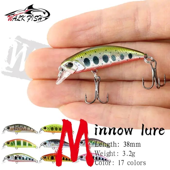 WALK FISH 38Mm 3.2G Mini leurre coulant méné leurres de pêche Jerkbaits pêche appât artificiel Wobbl