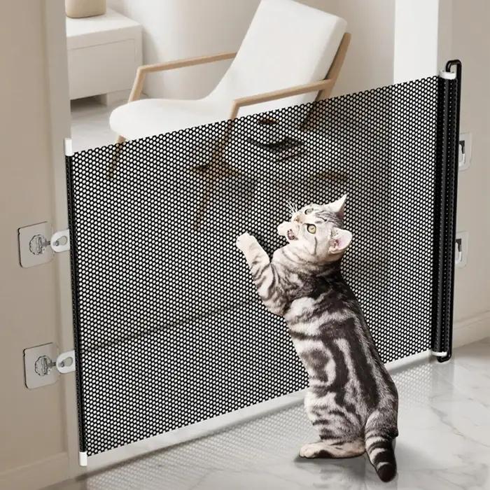 Barrière rétractable pour animaux de compagnie sans perçage