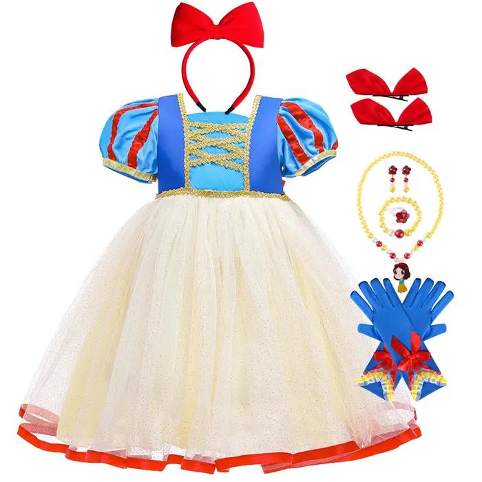 Robe d'été Blanche-Neige pour filles