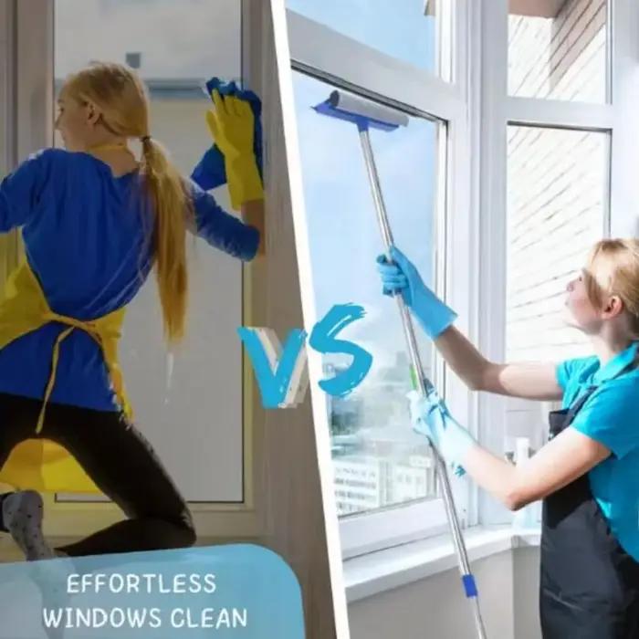 Outil de nettoyage de vitres en verre double face respectueux de l'environnement pour fenêtres de maison, voiture et salle de bains polyvalent et pratique pour une propreté durable