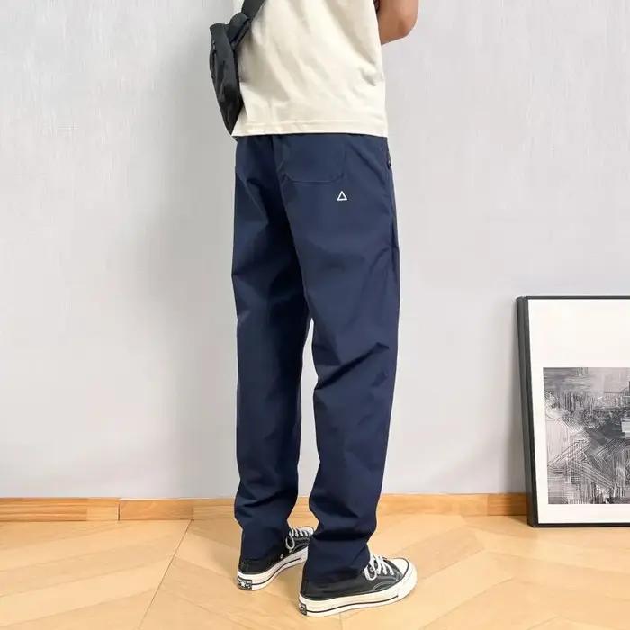Pantalon cargo fin d'été pour hommes, pantalon fuselé décontracté avec poches zippées, pantalon stre