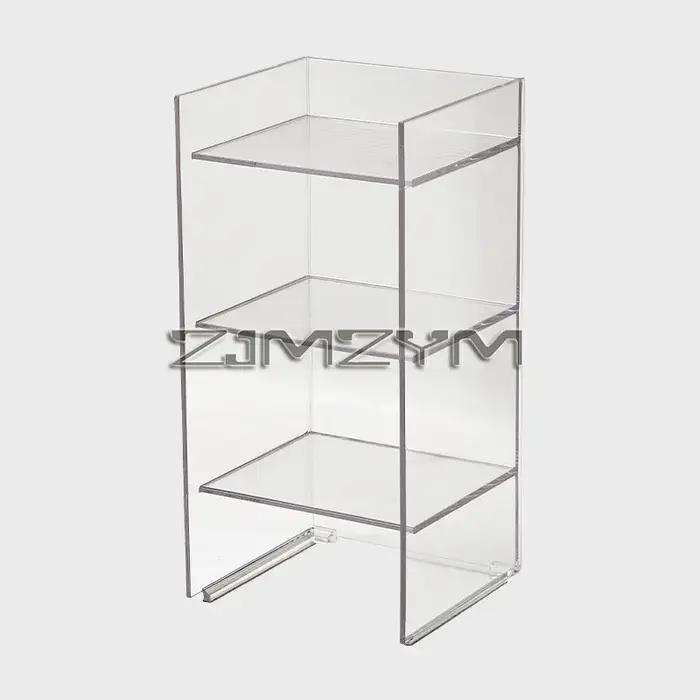 Table de chevet transparente, salon moderne, rectangulaire, pour chambre à coucher, maison, décorati
