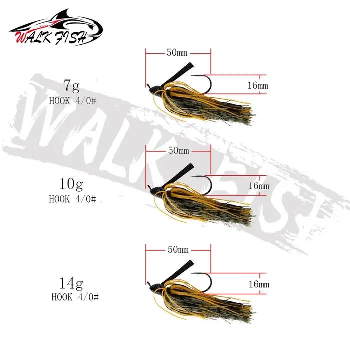 WALK FISH 7G 10G 14G Spinner appât sans mauvaises herbes gabarit basse gabarit Chatter appât pêche l