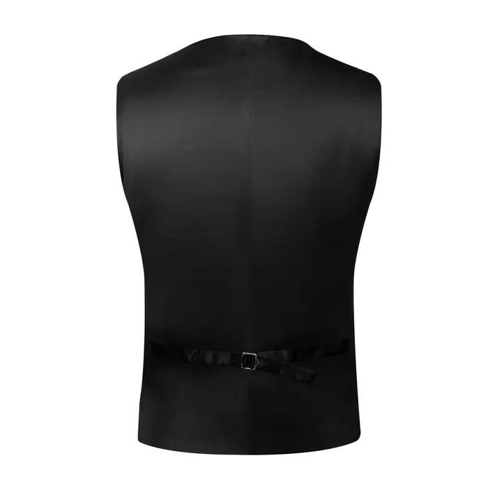 Gilet de costume Paisley noir solide pour hommes, avec cravate, nœud papillon, mouchoir, boutons de