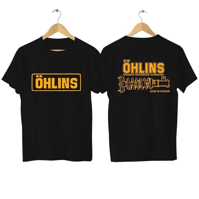 Desktop_Amazing t-shirts hommes Ohlins Suspension de choc voiture moto Sport course t-shirt été déco