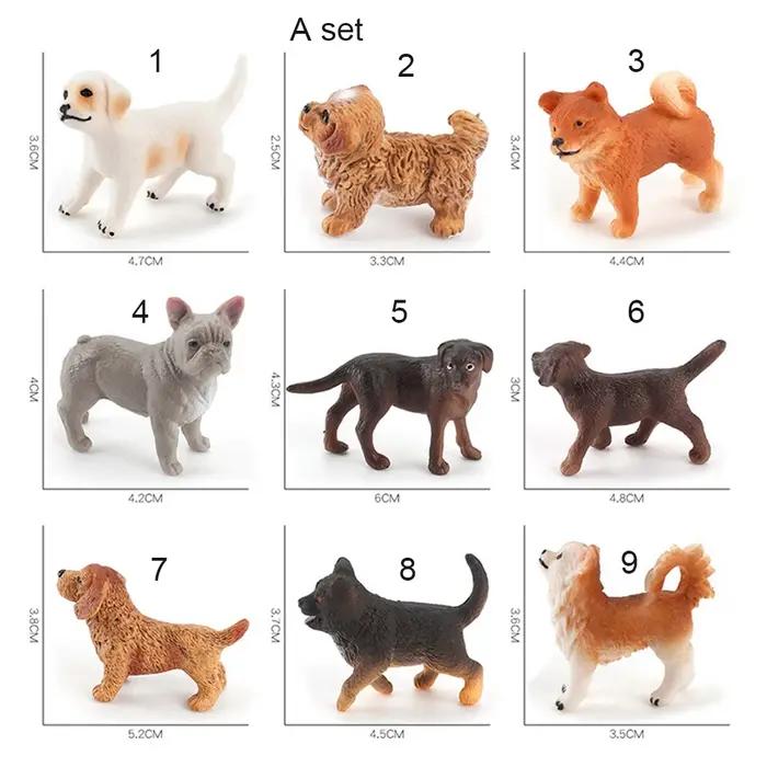 Figurines Miniatures de Mini Chien et Chiot