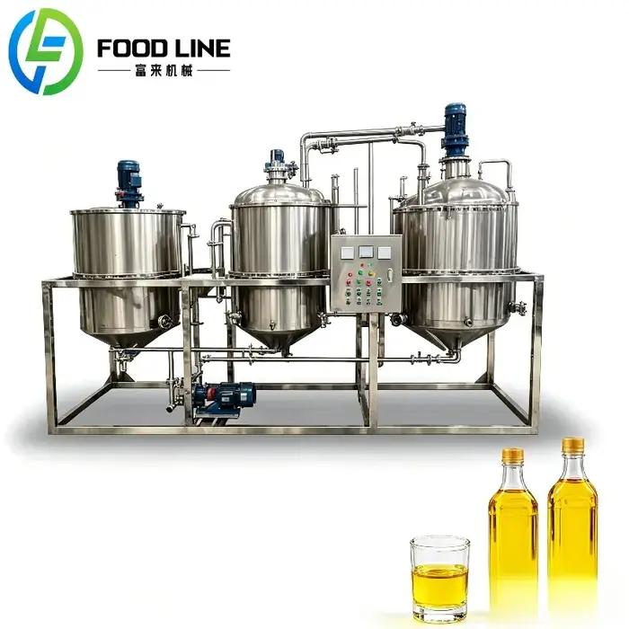 Usine de raffinage d'huiles végétales, équipement de raffinage d'huiles comestibles, fabrication OEM personnalisée