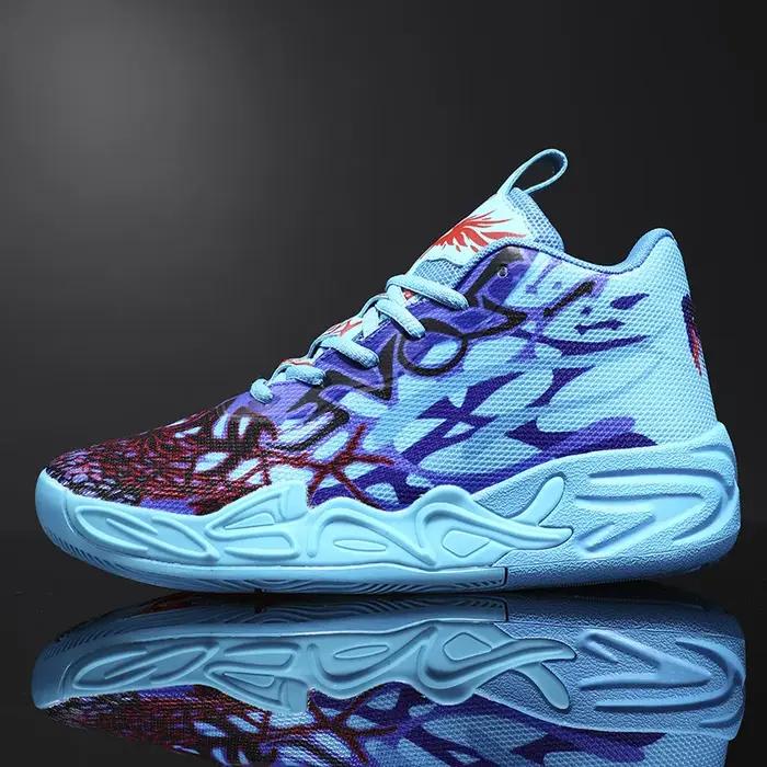 Chaussures de basket-ball pour hommes, baskets montantes souples et légères, antidérapantes, absorba