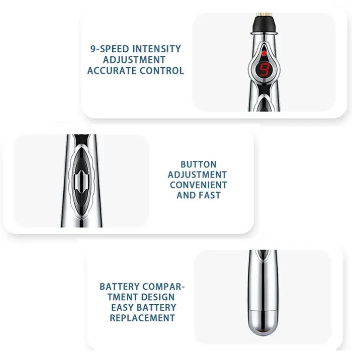 Stylet acupuncture électronique multifonction massage points énergie thérapie soulagement douleur