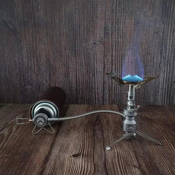 Brûleur de cuisinière à gaz d'extérieur avec adaptateur, ustensiles de cuisine, barbecue, pique-niqu