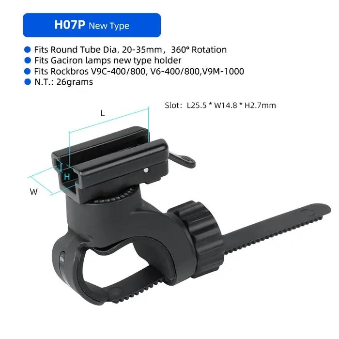 Gaciron H03/ H07 support de phare de vélo avant lampe à LED boucle montage rapide